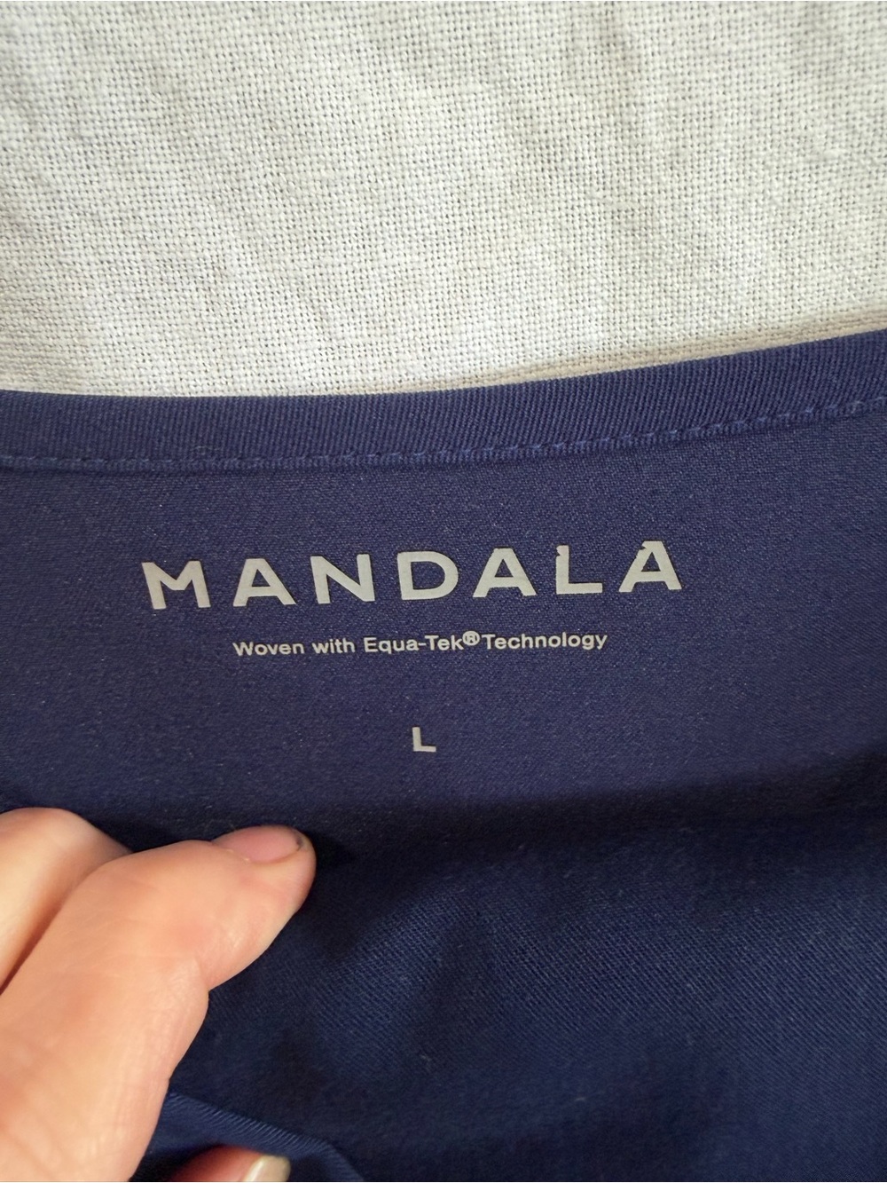 Mandala Navy V-Neck with Jogger Pants Medical Scrub set - Picture 2 of 5